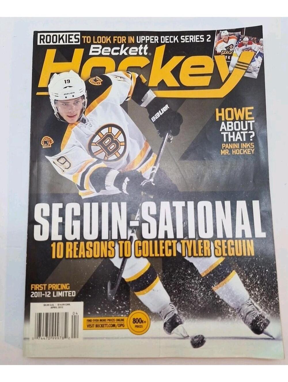 April 2012 Beckett Hockey Price Guide Magazine Tyler Seguin Boston Bruins